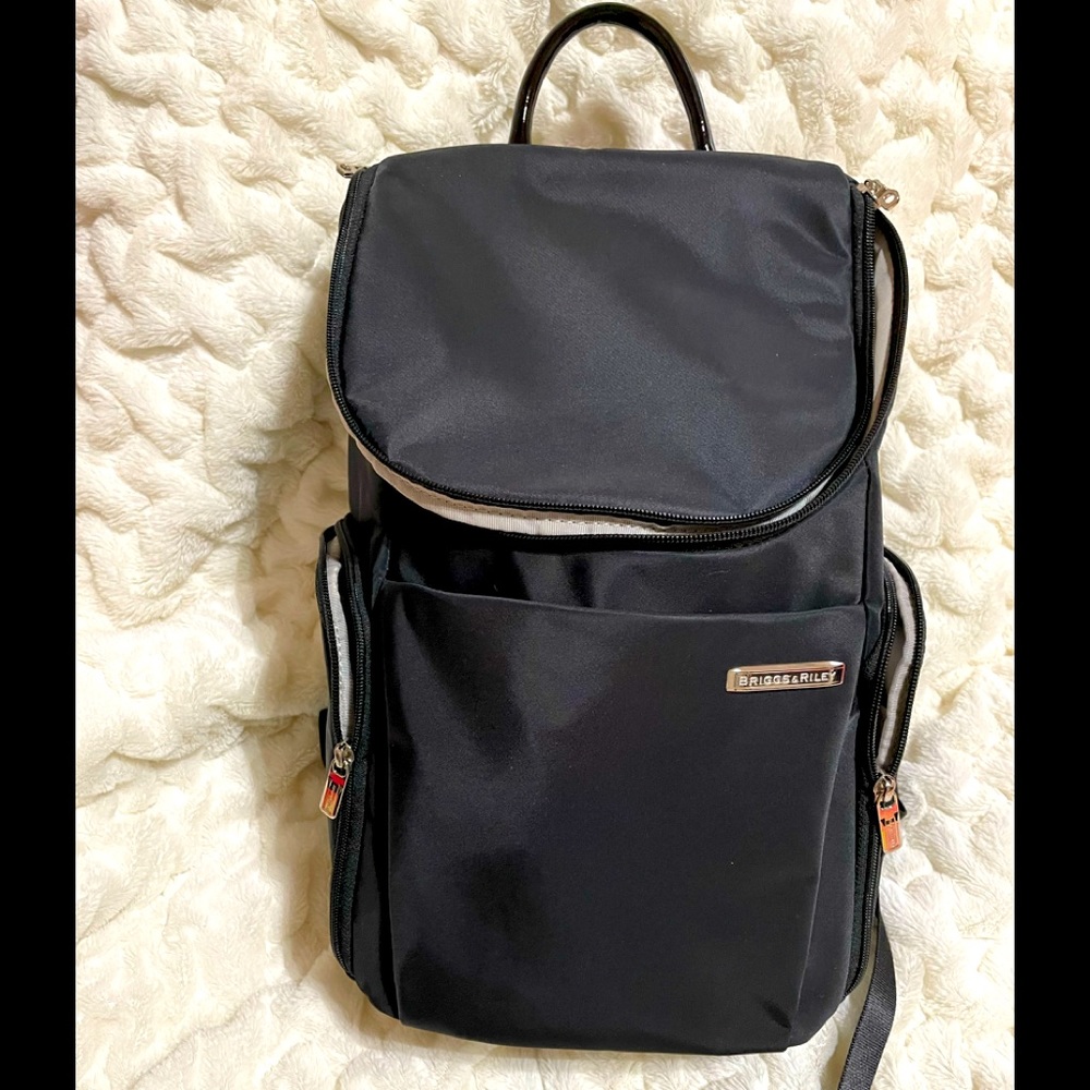 Briggs & Riley, black laptop backpack.